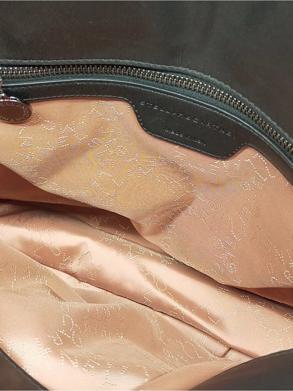 Stella McCartney Black Puffer Shoulder Bag with Chain Trim - Picture 8 of 9